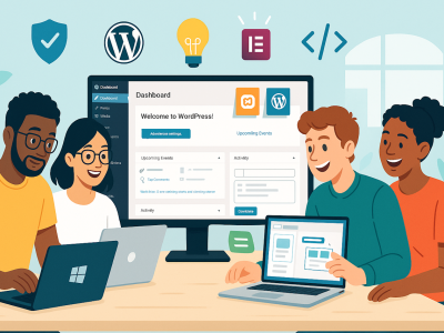 People happily using Wordpress and Elementor