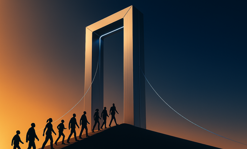 Portal into space